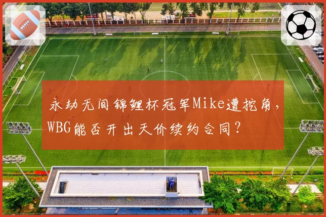 永劫无间锦鲤杯冠军Mike遭挖角,WBG能否开出天价续约合同?